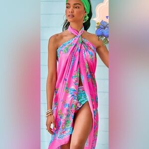 Lilly Pulitzer GWP Pareo/Sarong  print called Havana pink Casa Jaquar